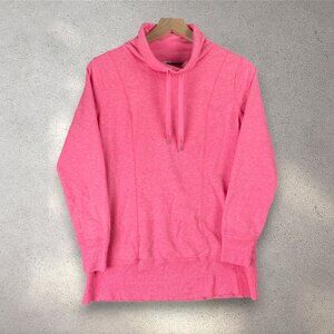 Style & Co Essential Sweatshirt Women’s PM Pink Cowl Neck Athleisure Y2K Barbie